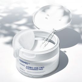DERMIS MD Anti-Pollution Jumbo One-Two Cleansing Pad 60 Pads Makeup Remover Micellar Facial Cleanser _ Made in KOREA